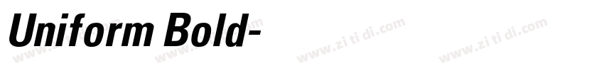 Uniform Bold字体转换